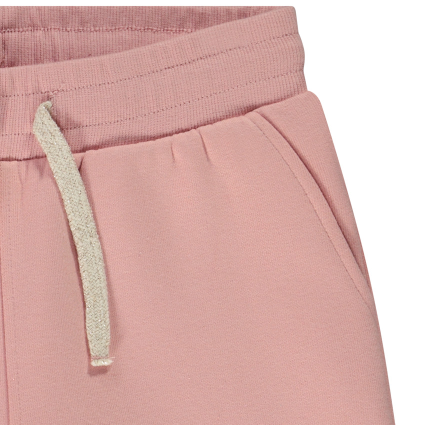 Pantalón jogging de felpa unicolor para niña 