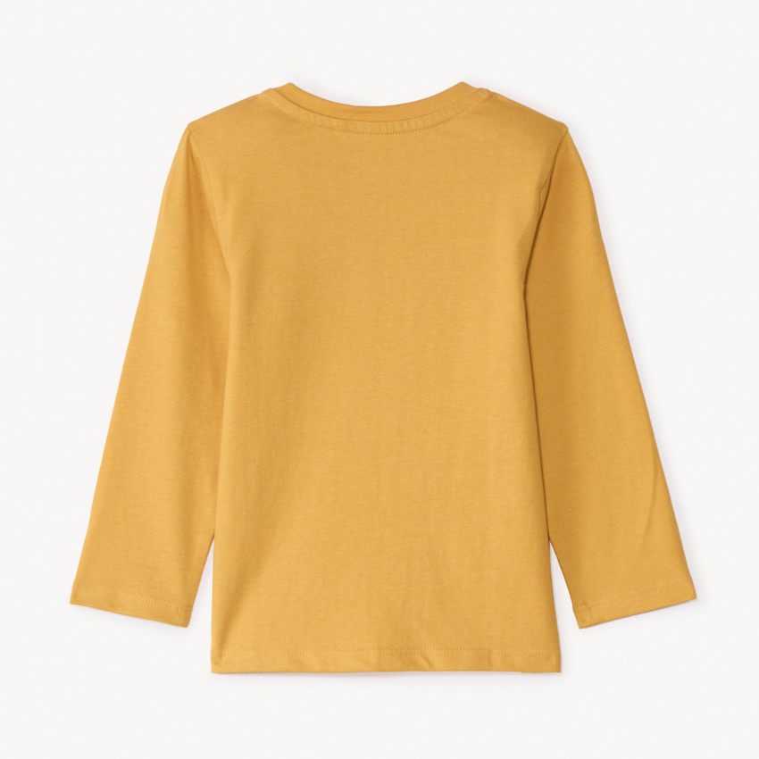 Camiseta de manga larga con bolsillo estampado para bebé niño 