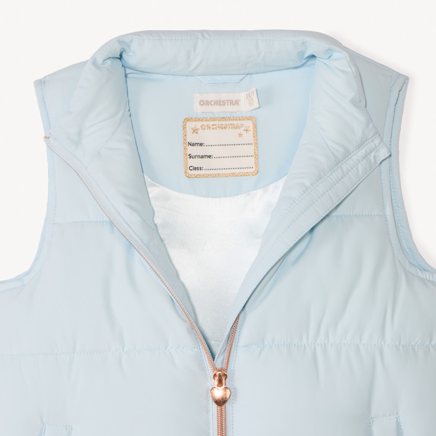 Chaleco de tela mate para niña 