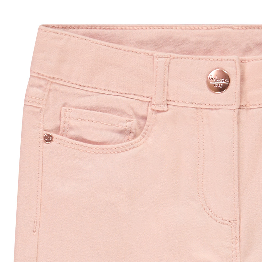 Pantalón liso de sarga para niña 