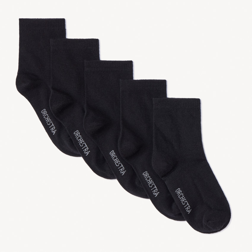 Juego de 5 pares de calcetines lisos Main Juego de 5 pares de calcetines lisos