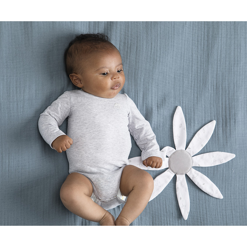 Doudou plano especial para bebés prematuros con diseño de flor 