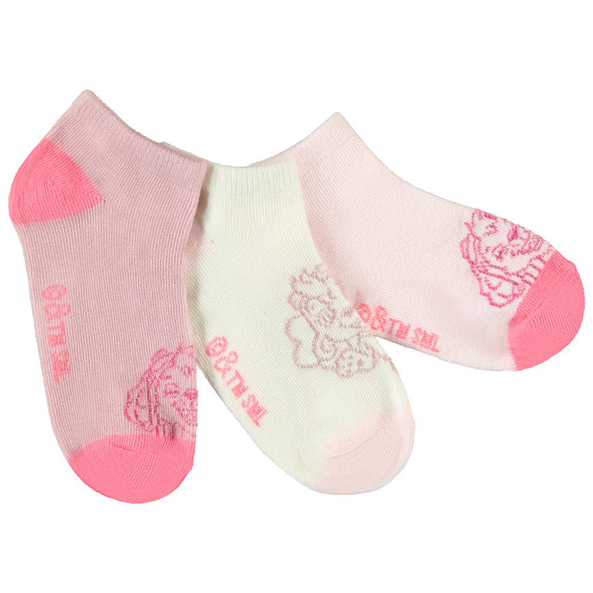 Pack de 3 pares de calcetines cortos Stella La Patrulla Canina para niña 