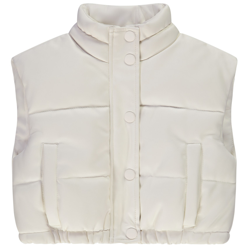 Chaleco acolchado sin mangas de piel sintética para niña 
