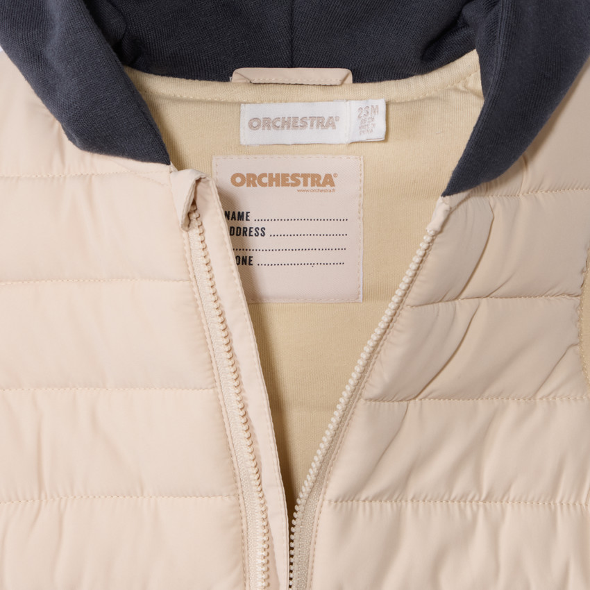 Chaleco acolchado sin mangas bicolor divertido para bebé niño 