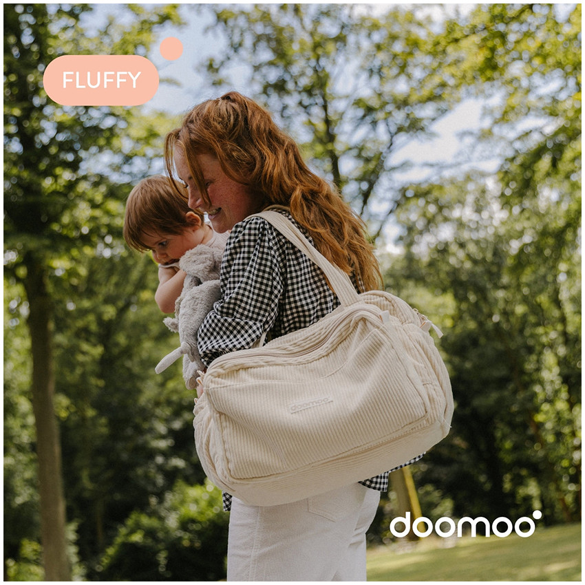 Bolso maternidad Fluffy de pana beige 