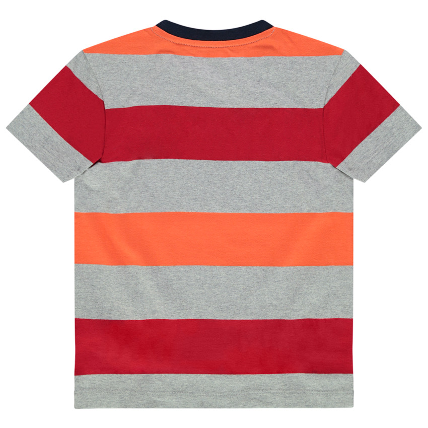 Camiseta de manga corta con rayas y burbujas de conversación 