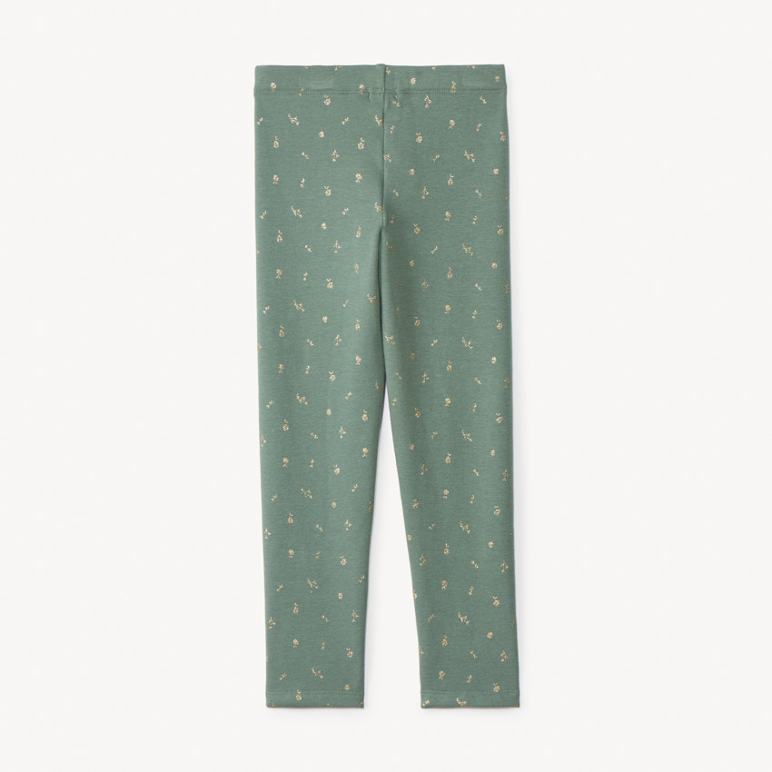 Legging con estampado de purpurina y forro de sherpa para niña 