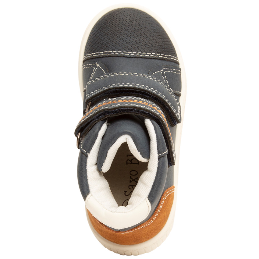 Botines de cuero con velcro para bebé niño 