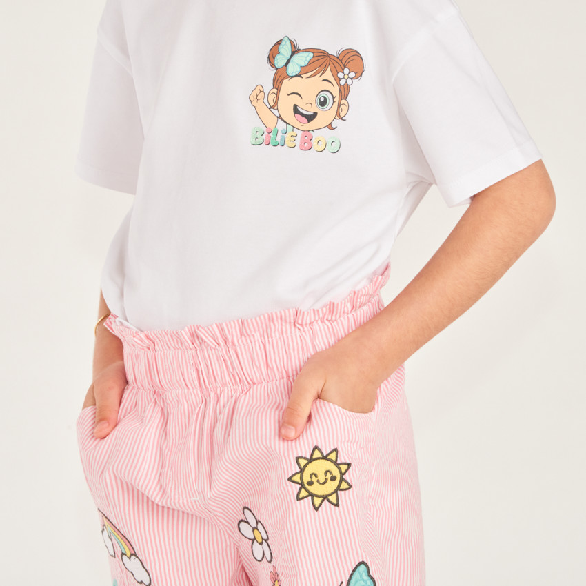 Camiseta de manga corta 1/2 oversize Billie Boo para niña 
