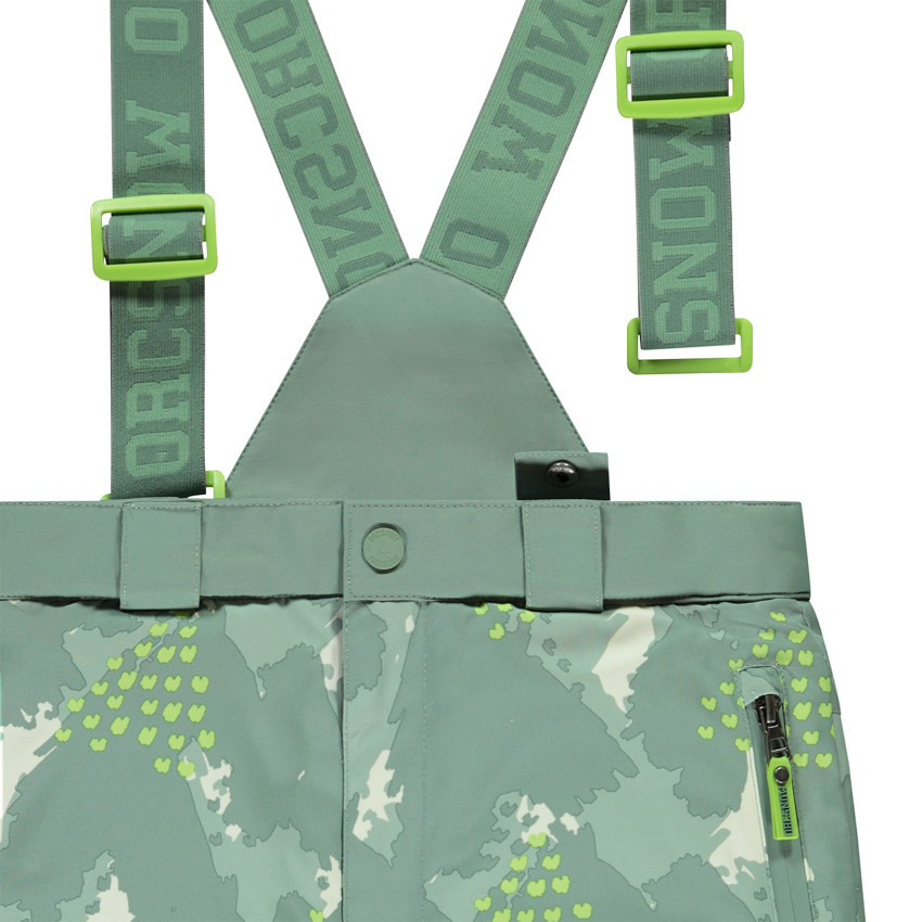 Pantalón de esquí estampado con tirantes desmontables para niño 
