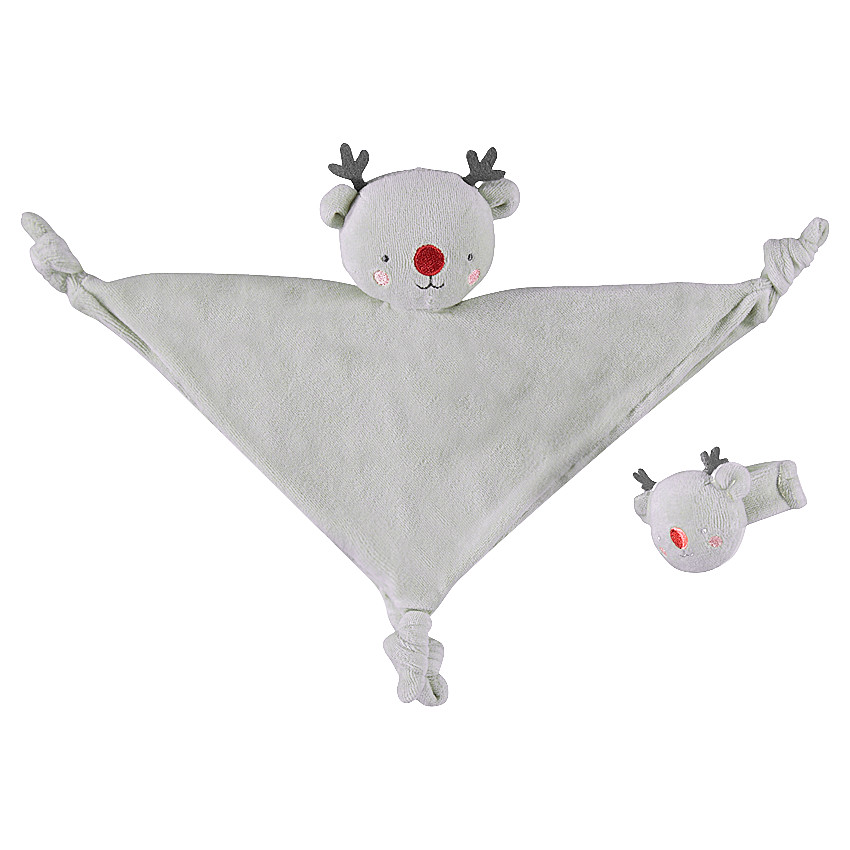 Peluche plano de terciopelo con sonajero de terciopelo de alce  Additional Peluche plano de terciopelo con sonajero de terciopelo de alce