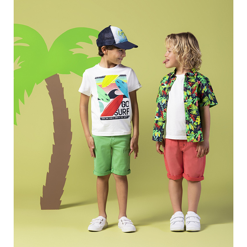 Gorra combinada con rejilla estampado surf 