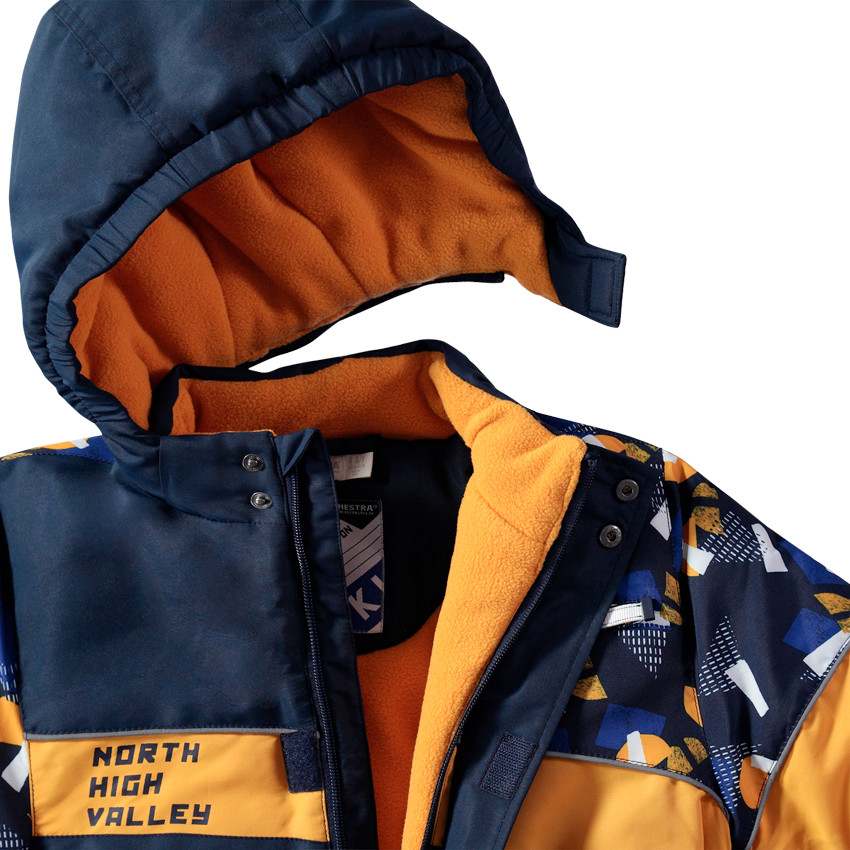 Mono de esquí con estampado y bolsillos con cremallera 