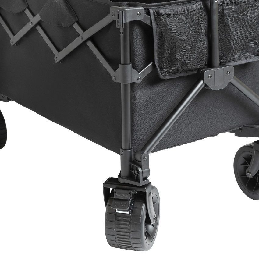 Chariot de transport pliable noir 