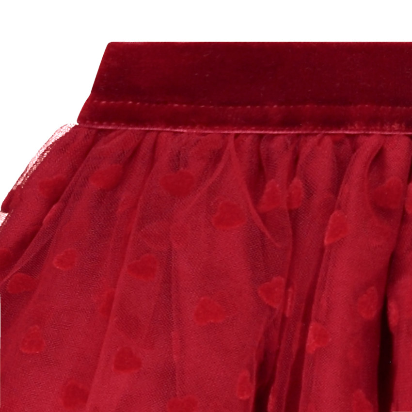 Jupe en tulle imprimé cœurs pour bébé fille 
