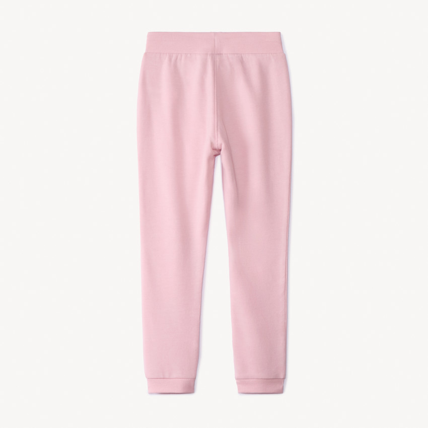 Pantalón jogging de felpa unicolor para niña 