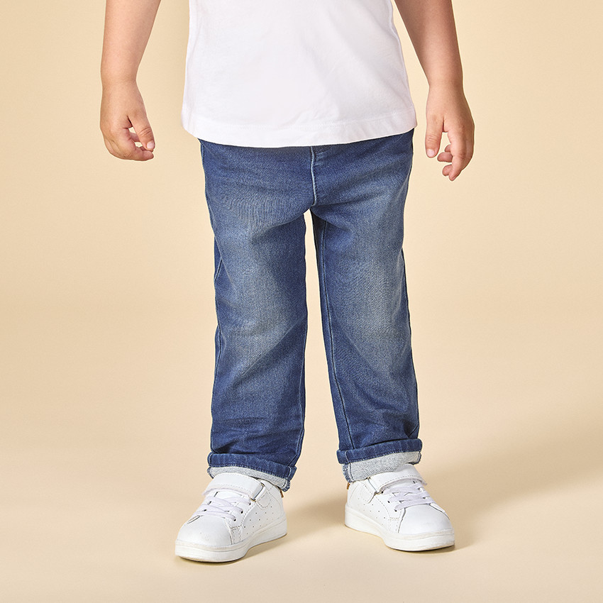 Pantalón recto con cintura elástica para bebé niño 