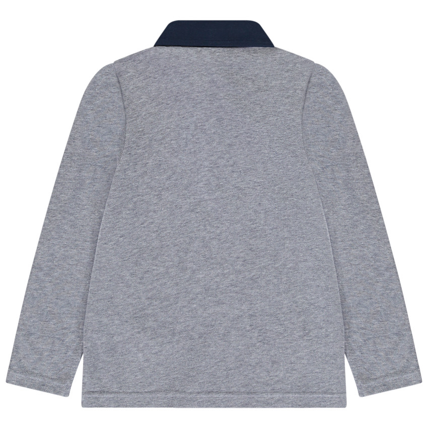 Polo de manga larga con bordado fantasía para niño 