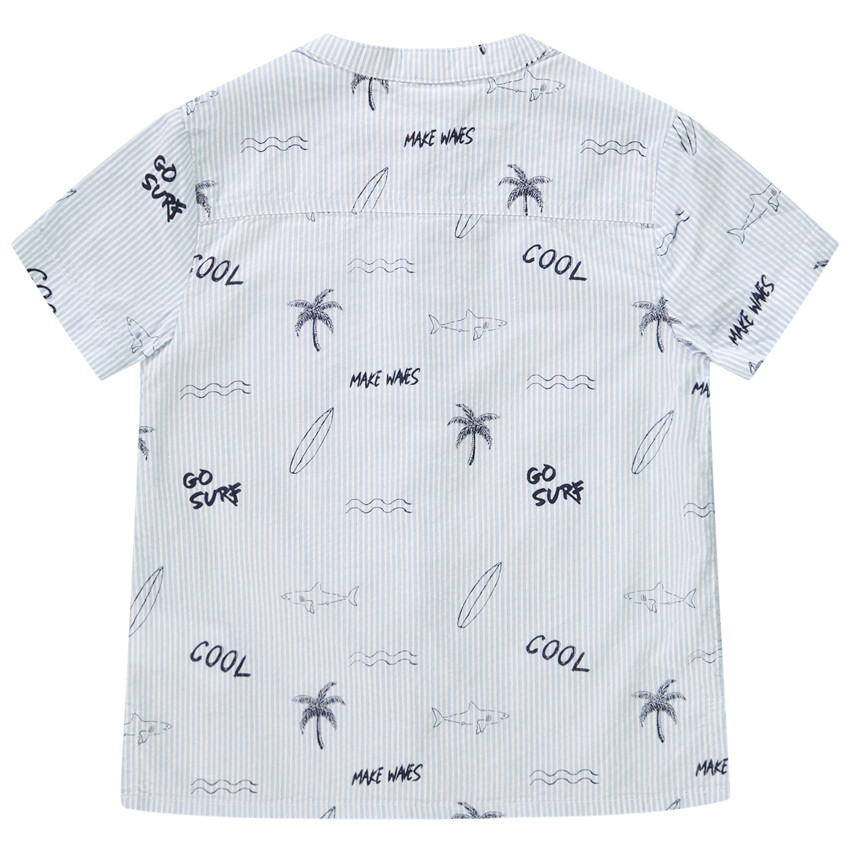 Camisa manga corta a rayas y estampada para niño  Additional Camisa manga corta a rayas y estampada para niño