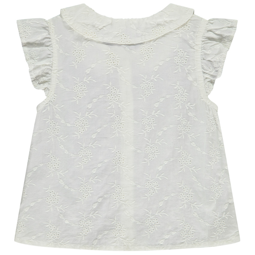 Blusa de bordado inglés para bebé niña 