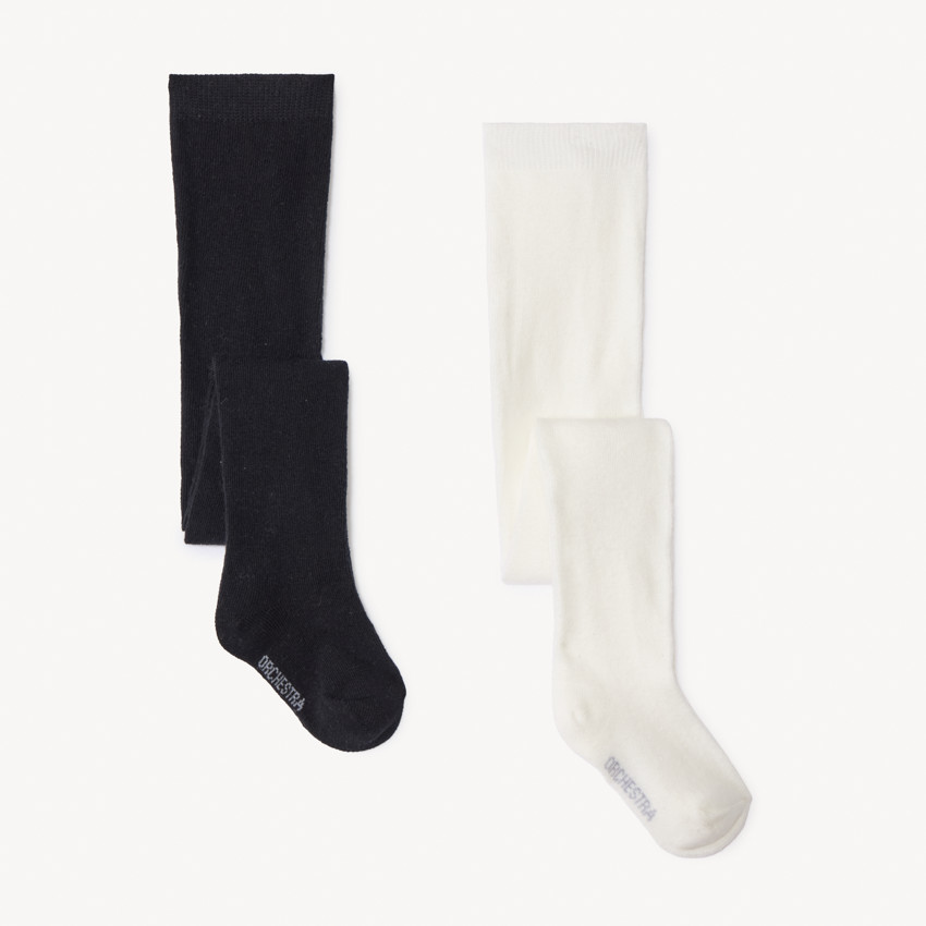 Lote de 2 pares de leotardos gruesos para bebé niña 