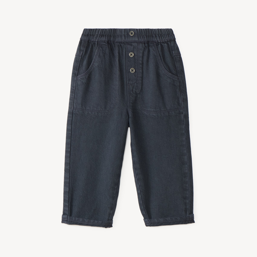 Pantalón de bebé niño de corte globito liso 