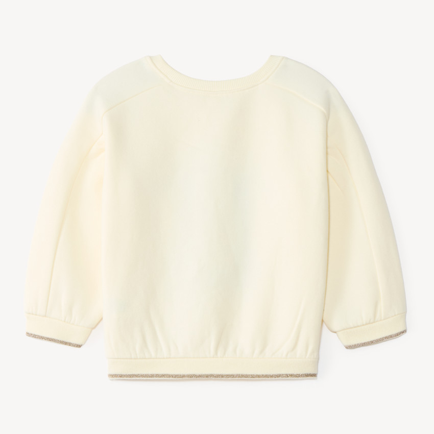 Sudadera de bebé niña oversize con estampado de perro y gato 