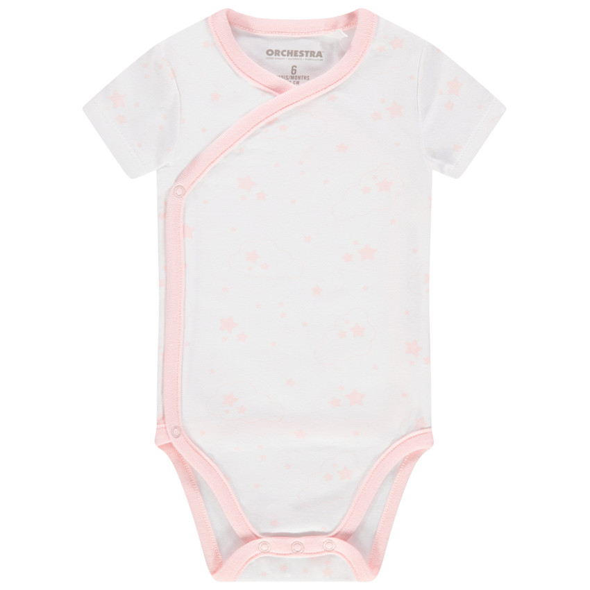 Body de manga corta de algodón ecológico con estrellas all over 