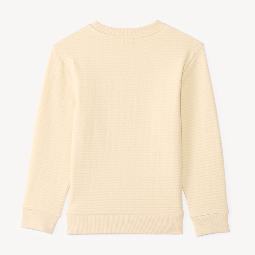 Sudadera para niño de punto texturizado y estampado divertido 