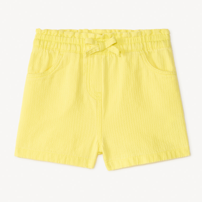 Short de tela de color sólido para bebé niña 