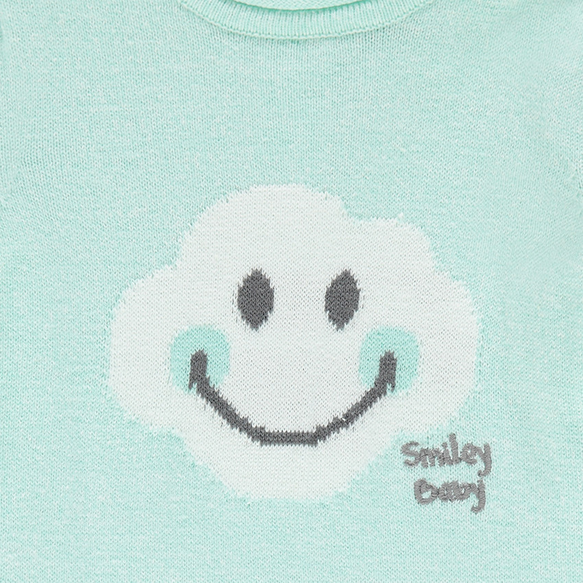 Mono de punto con dibujo ©Smiley Baby de jacquard 