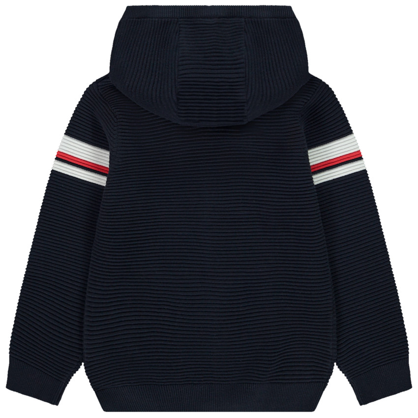 Chaleco de punto con capucha para niño 