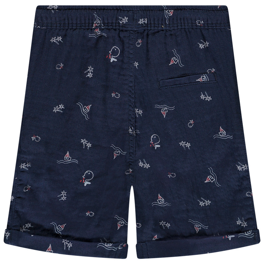 Bermudas de algodón con estampado marino para bebé niño 