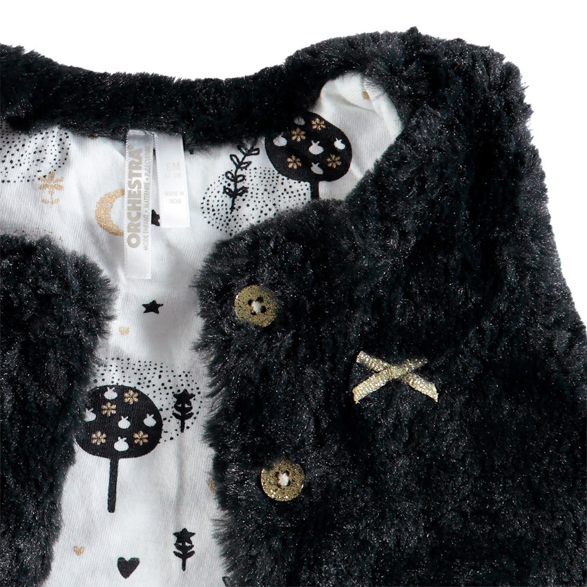 Ensemble 3 pièces avec tunique imprimée, gilet et legging print coeur  Additional Ensemble 3 pièces avec tunique imprimée, gilet et legging print coeur