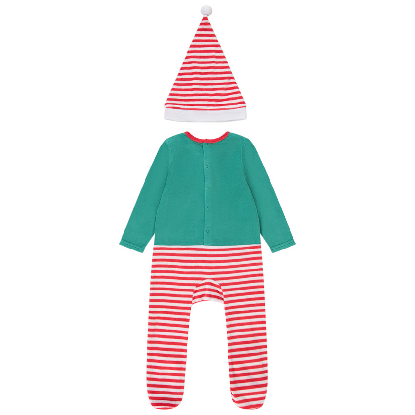 Conjunto lúdico duende de Navidad pelele y gorro para bebé  Additional Conjunto lúdico duende de Navidad pelele y gorro para bebé