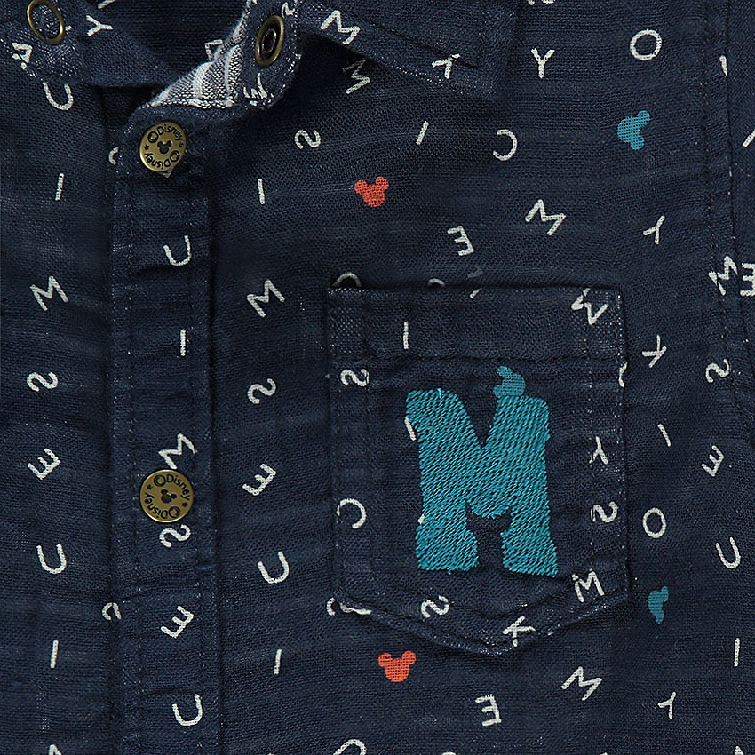 Camisa de manga larga con estampado all-over de Disney Mickey 