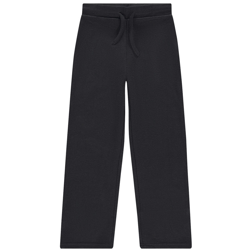 Pantalón de niña liso de corte amplio 