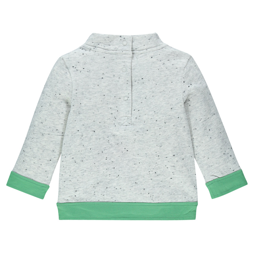 Sudadera efecto neps de felpa con monstros con bordado 