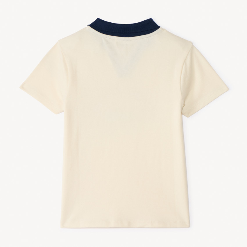 Polo de manga corta con estampado de tiburón para niño 