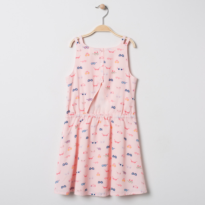 Vestido tirantes estampado gafas all-over 