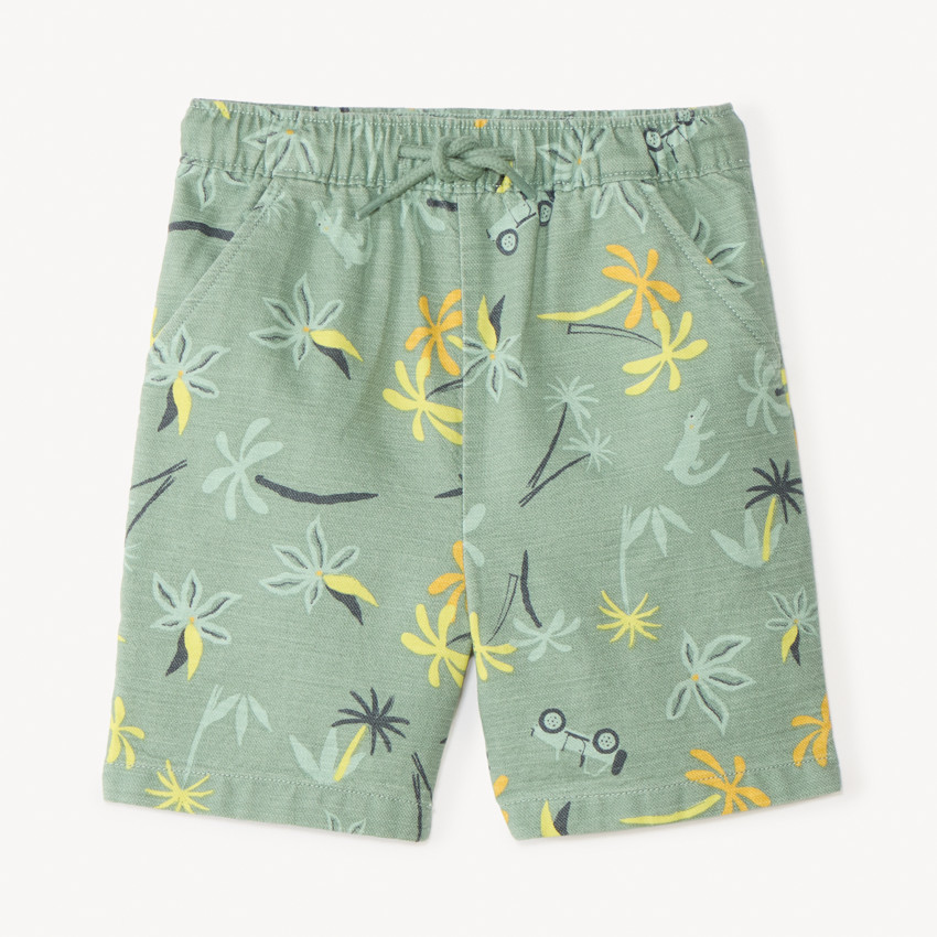 Bermudas de tela con estampado safari para bebé niño 