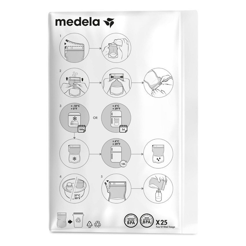 Bolsas para leche materna Easy Pour 25 unidades 