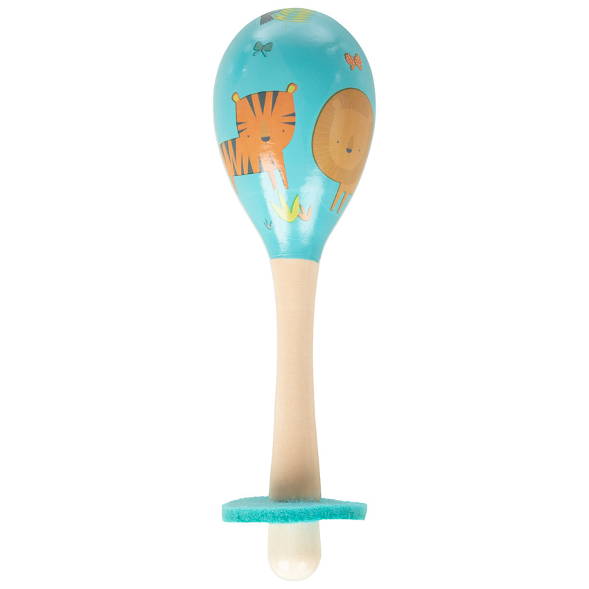 Maraca grande de madera - Crazy Jungle Azul  Additional Maraca grande de madera - Crazy Jungle Azul