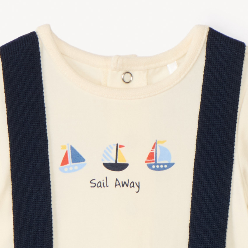 Conjunto de 2 piezas con bombacho de punto para bebé niño. 