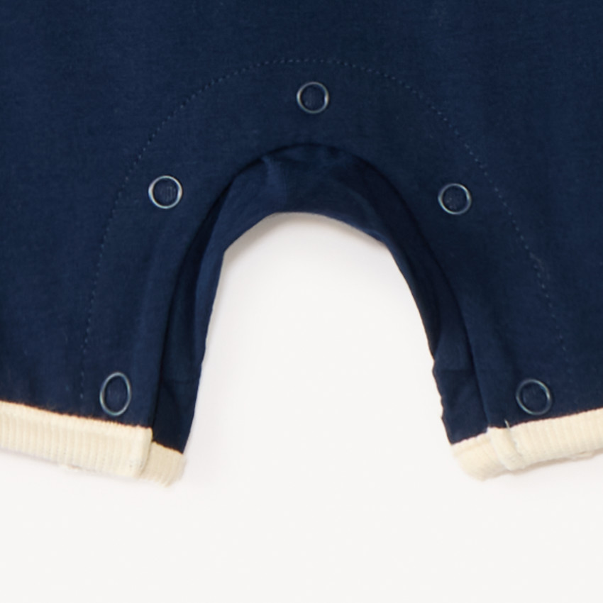 Pack de 2 monos cortos de punto con motivo de ballenas para bebé niño. 