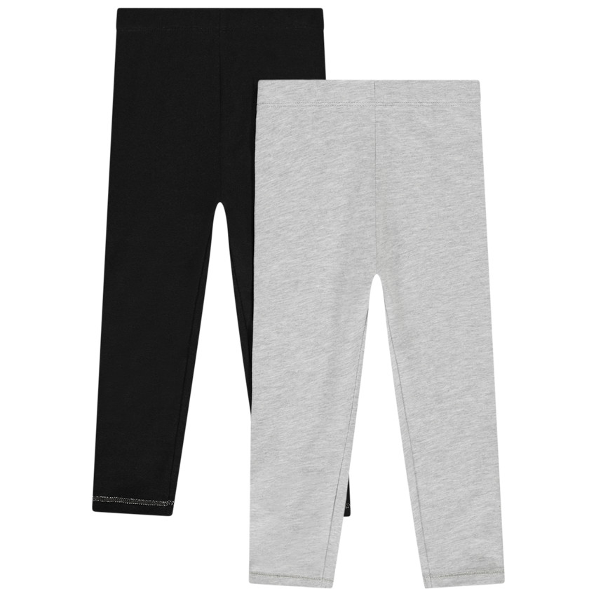 Pack de 2 mallas largas unis para bebé niña 