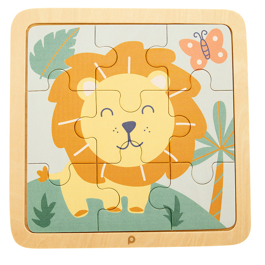 Puzzle 9 piezas de madera Leon Premaman