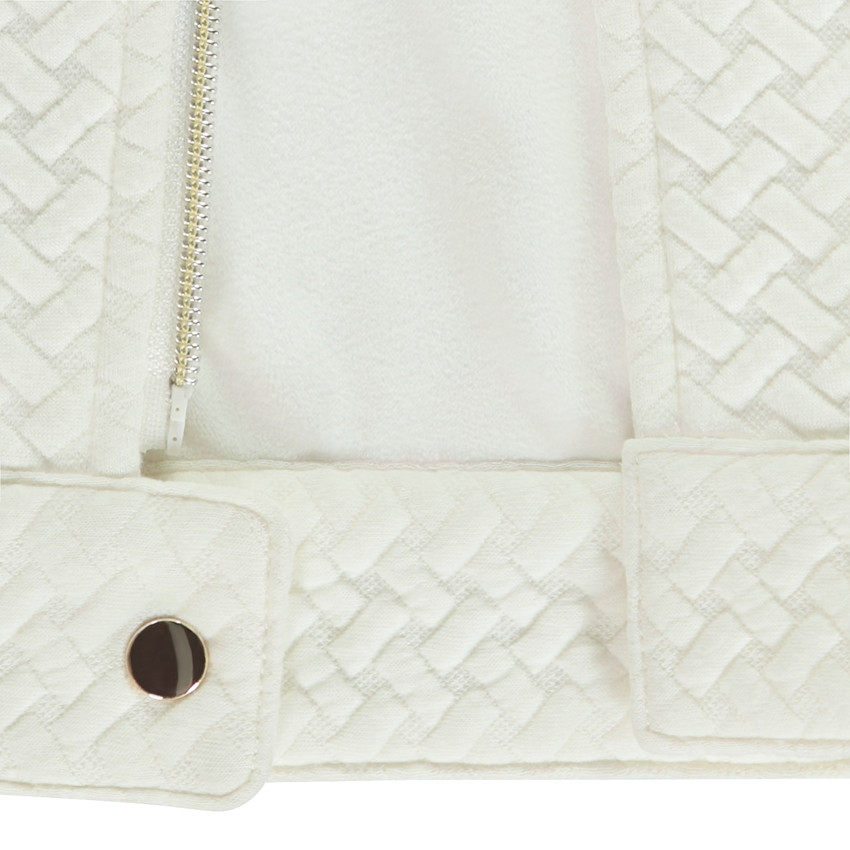 Chaqueta perfecto en jacquard fantasía para niña 
