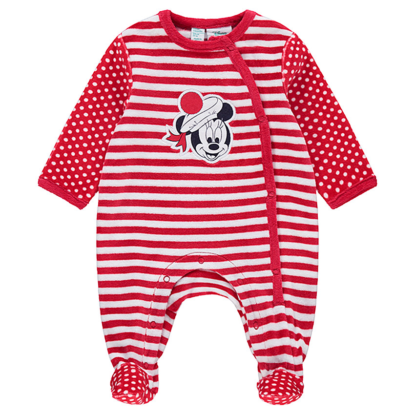 Pijama de terciopelo de rayas con lunares y rayas de Minnie ©Disney  Additional Pijama de terciopelo de rayas con lunares y rayas de Minnie ©Disney